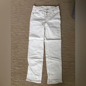 Denim Forum White High-Rise Jeans